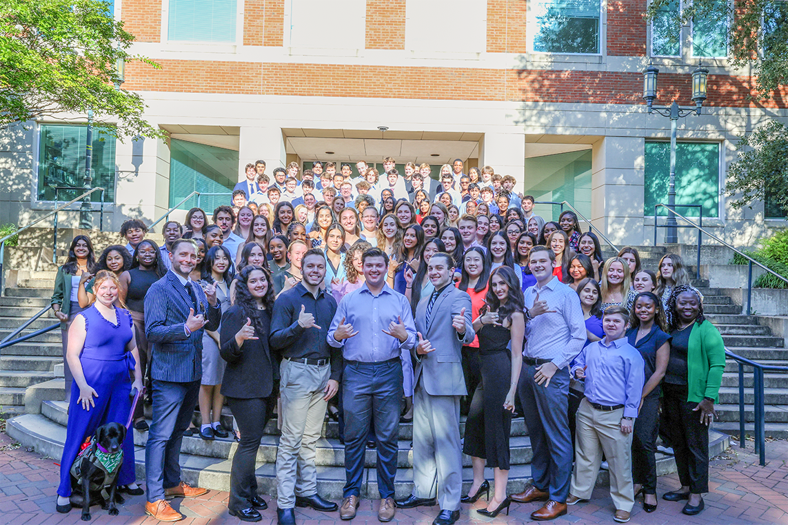 Business honors students group picture